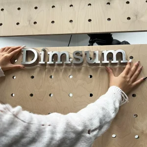 Customized 3D Hollow Letters And Advertising Logos Made Of Brushed Stainless Steel