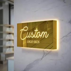 Customized 3D Hollow Light Box Outdoor Signage Metal Backlit Lightbox Sign Led Illuminated Wall Sign for Business