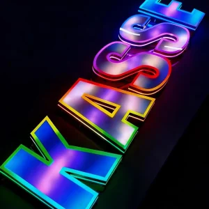 Customized 3D LED Lighting Signage RGB Full Color Letter Sign For Business Light Up Letter