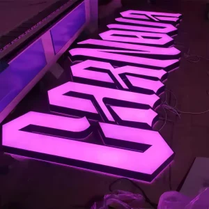 Customized 3D Outdoor Advertising LED Illuminated Acrylic Mini Channel Letter Sign