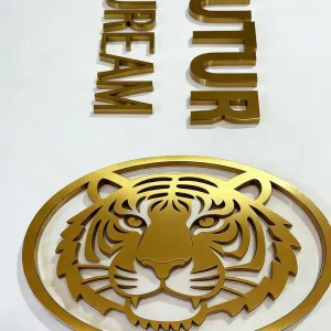 Customized 3D Stainless Steel Letters Business Signs for Office Shops Indoor Outdoor Wall Mount Metal Bar Wedding Building Signs