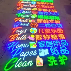 Customized 3D Supermarket Track Hanging Sign for Area Classification Display and Advertising Board Production