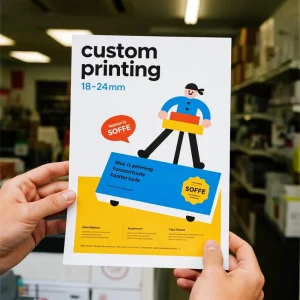 Customized 60x75cm 4 Color Art Poster with Photo Paper PVC Bright Color Digital Printing for Advertising Decoration