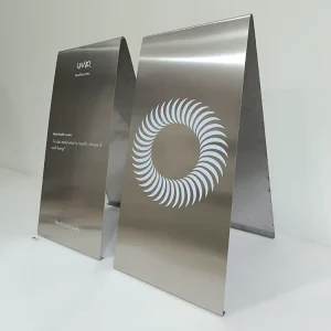Customized A Shape Stainless Steel Business Sign Outdoor Sign Board Stand up Advertising Board A Frame Sign