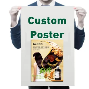 Customized A3 Art Paper Advertising Poster Digital Printing Glossy Matte Laminated Paperboard Custom Logo Commercial Promotional