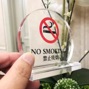 Customized Acrylic Advertising Boards Waterproof Tabletop Display Stands for Warning Signs