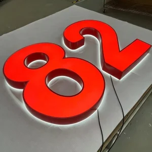 Customized Acrylic Outdoor Borderless Wall Logo Colorful Luminous Word Door Sign LED Light for Office Retail Shop