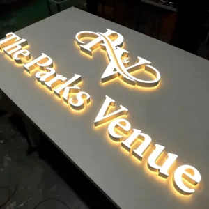 Customized Acrylic Outdoor Borderless Wall Logo Colorful Luminous Word Door Sign LED Light for Office Retail Shop