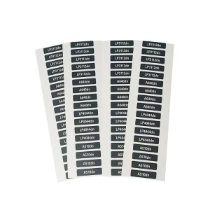 Customized Adhesive Serial Number Stickers PET PVC High Adhesive Label Stickers for Identification