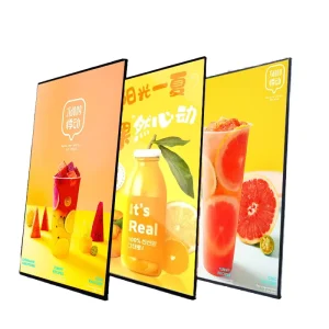 Customized Advertising Ultra Thin Aluminum LED Light Boxes 5000 Lumens Full Color Automatic Brightness Adjustment Dustproof