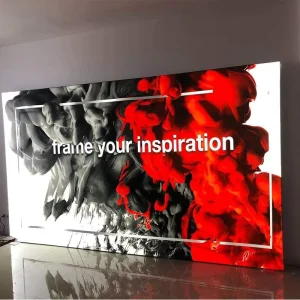 Customized Aluminum Frame Frameless SEG Lightbox Soft Film Lightbox High Brightness LED