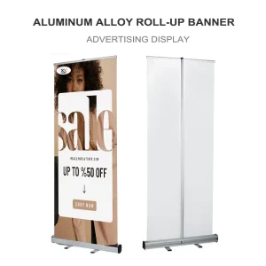 Customized Aluminum Roll up Banner Retractable Pull up Exhibition Portable Retractable and Roll up Banner Stand for Advertising