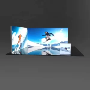 Customized Aluminum SEG Advertising Light Box Frame 120mm Thick Floor Mounting Heat Transfer Printing Trade Show