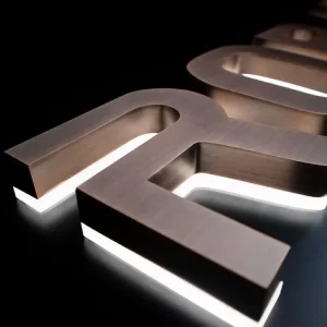 Customized Backlit 3D LED Channel Letters Stainless Steel Sign IP65 Waterproof Remote Control For Companies Indoor Outdoor