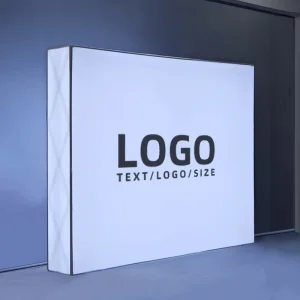 Customized Backlit Lightbox Pop up Banner Foldable 8 foot Tension Fabric LED Pop up Display Screen