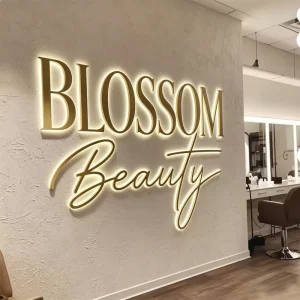 Customized Backlit Sign LED Channel Letters 3D Letter Stainless Steel LED Illuminated Signage Outdoor Signs for Business