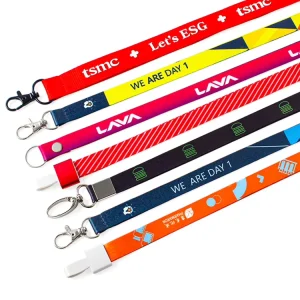 Customized Badge Reel Name Holder Id Card Printed Logo Lanyard