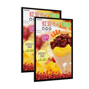 Customized Black Magnetic Aluminum Frame LED Light Box Ultra Slim and Magnetic for Advertising