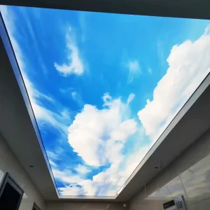 Customized Blue Sky White Cloud Starry Sky High Brightness LED Fabric Ceiling Fireproof Cloth SEG Light Box