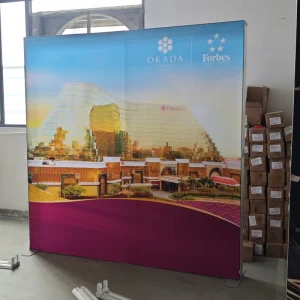 Customized Booth Modular System Double Sided Light Box Reusable for Multiple Events