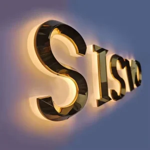 Customized Borderless Stainless Steel Mini Letters Crystal Letters Backlit Advertising Illuminated Signs