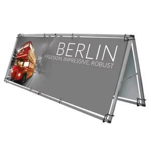 Customized Branded Double Sided Printed Horizontal Square Banner Rectangle Pop up A Frame Banner for Advertising Event