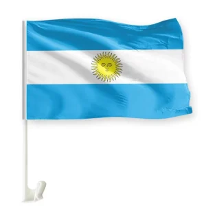 Customized Car Window Flag for Outdoor Commercial Activities Double sided Flag with Bracket Argentina Flag for Car