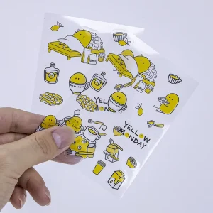 Customized Cartoon Cute Waterproof PVC Transparent Decorative Stickers