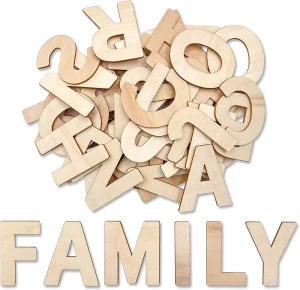 Customized Carved Decorative Letters for Home Decor Laser Wood Cutting Letters Laser Cut Wood Decor for Doing It Yourself