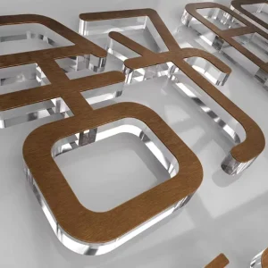 Customized Color Acrylic 3D Letter No-light Sign Interior Wall Art Decoration Company Office Business Letter Display Sign