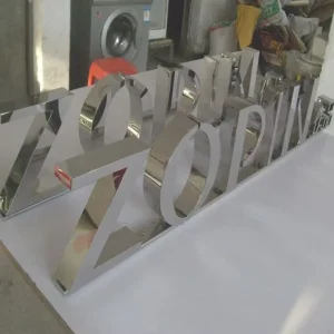 Customized Color Fine Workmanship Retail Signage Indoor Steel Aluminium Sign Modern Style Enterprise Logo Advertising Board