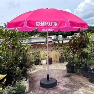 Customized Color Logo Big Parasol Outdoor Garden Sun Umbrellas 48 Inches Advertising Beach Umbrella