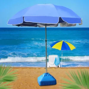 Customized Color Logo Big Parasol Outdoor Garden Sun Umbrellas 48 Inches Advertising Beach Umbrella