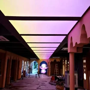 Customized Colorful PVC Decorative Film False Ceiling Design Translucent Stretch Ceiling Film Membrane for Shopping Exhibition