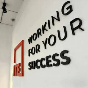Customized Company Background Wall Signage Business Indoor Painted LED Letter Sign Backlit Electronic Sign