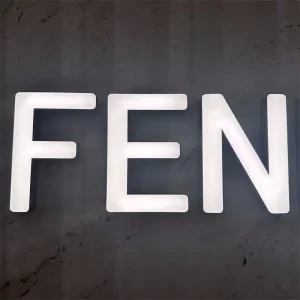 Customized Company Logo 3D Channel Letter Sign Letters Rimless Led Back Light Letter Sign
