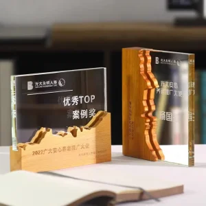 Customized Creative Company Annual Meeting Souvenir Handmade Durable K9 Crystal Trophy Awards