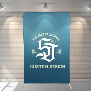 Customized Curved Tension Fabric Media Wall Backdrop 20Ft Straight Tension Fabric Display Backdrop Stand for Decoration
