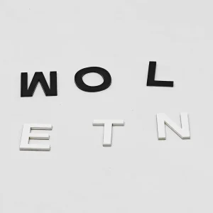 Customized Cutting Size 3mm Acrylic 3D Letter Sign Block Small Letter Name Splicing Board and Back Glue