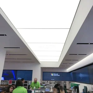 Customized Design LED Soft Film Light Illuminated Stretch Ceiling PVC LED Fabric Light for Mobile Phone Store