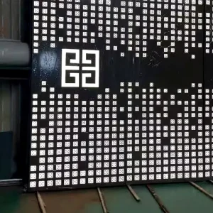 Customized Design Modern Aluminum Perforated Lightbox Unit LED Light Panel Shopping Mall Panel RGB Wall Lighting