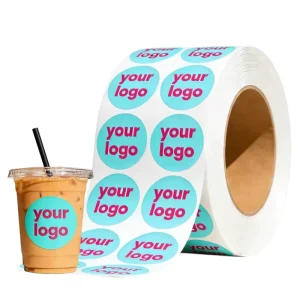 Customized Design Printing Waterproof Vinyl Rolls Custom Stickers Con Logo Personalizado For Cup Packaging Labels Water Bottles