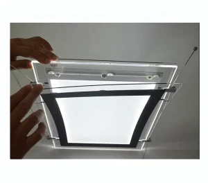 Customized Designed Real Estate Sign Magnetic Crystal Acrylic LED Menu Light Box for Restaurant