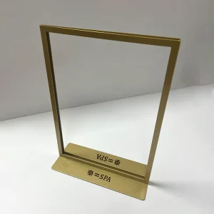 Customized Desktop Stainless Steel Display Stand Metal Advertising Board Menu Display Poster Board