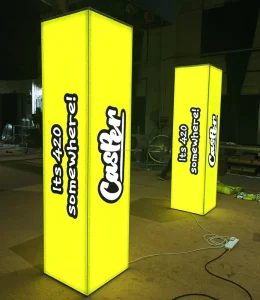 Customized Double Lit Aluminum Advertising Lightbox Backlit Floor Poster for Exhibitions or Banners