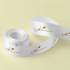 Customized Eco Friendly Printed Silk Satin Ribbon Single Face with Custom Logo 100yards roll for Baby Shower Gift Wrapping