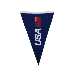 Customized Eco friendly Polyester Bunting Triangle Pennant Flag with Digital Printing for Advertising Use