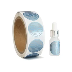 Customized Essential Oil Product Labels Self Adhesive Hot Silver Round Stickers Roll Label Stickers