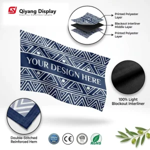 Customized Flags and Banners with Logo 100% Polyester Double side Block out Promo Flag 3x5ft 90x150cm