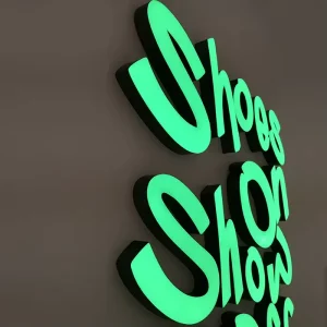 Customized Frontlit Colorful Epoxy Resin Signage Resin Alphabet Letter 3D Led Logo Signs